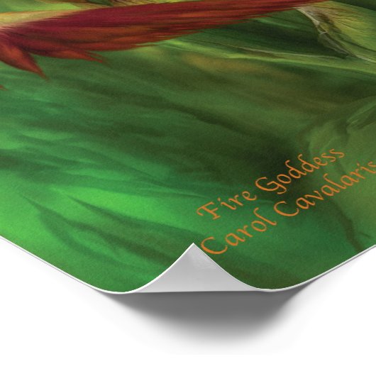 Feuergoddess Art Poster/Print Poster (Ecke)