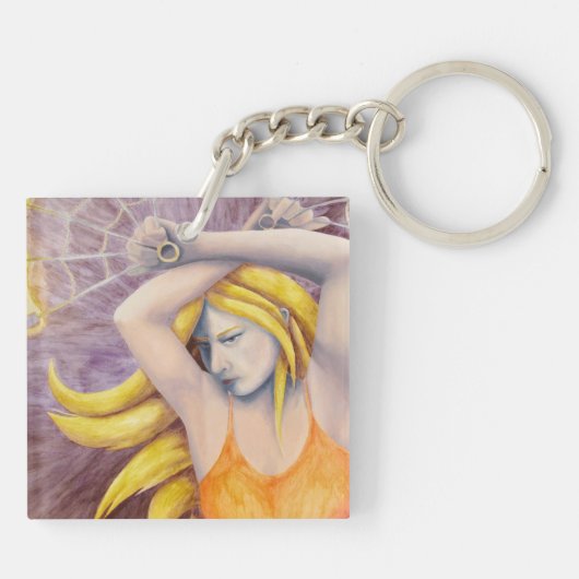 Feuergoddess tanzend Schlüsselanhänger (Rückseite)
