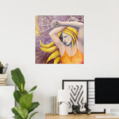 Feuergoddess Tanzposter Poster (Heimbüro)