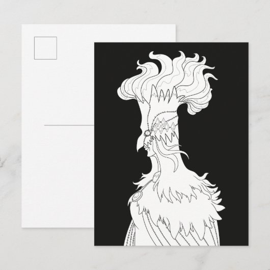 Feuergöttin Postkarte (Vorne/Hinten)