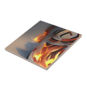 Feuergraue abstrakte Grafik Fliese (Seite)