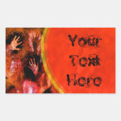 Feuergriff Rechteckiger Aufkleber (Vorderseite)