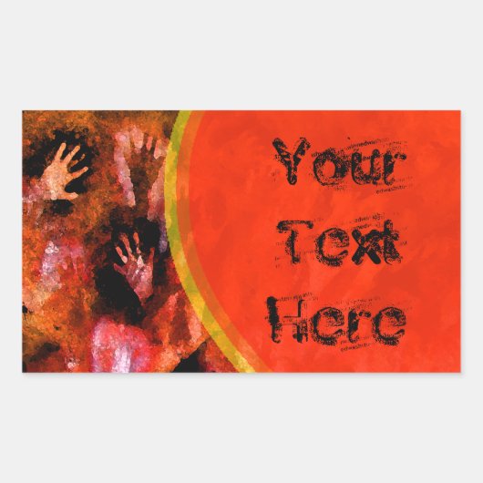 Feuergriff Rechteckiger Aufkleber (Vorderseite)