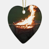 Feuergruben-Feuerbild Keramik Ornament (Links)