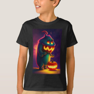 Feuerhaie-Halloween-Kindermonster T-Shirt
