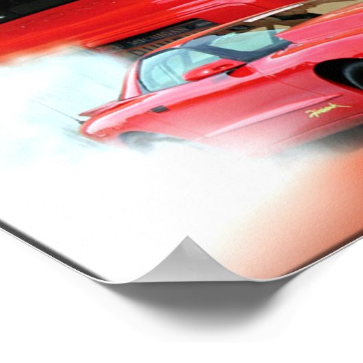 Feuerhawk Musclecar Poster (Ecke)