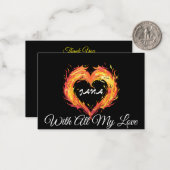 Feuerhemme Your Love Mitteilungskarte (Vorderseite/Rückseite Beispiel)