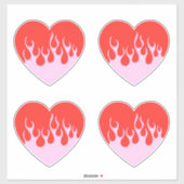 Feuerherz Aufkleber (Blatt)