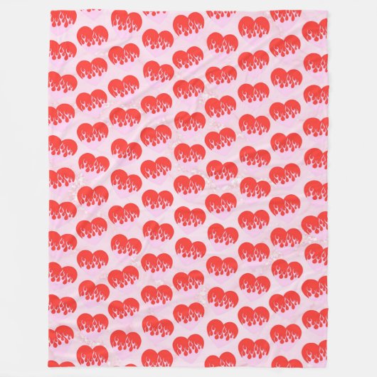 Feuerherz Fleecedecke (Vorderseite)