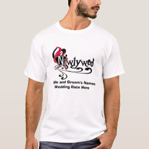 Feuerherz neu verheirateter individualisierbarer T T-Shirt