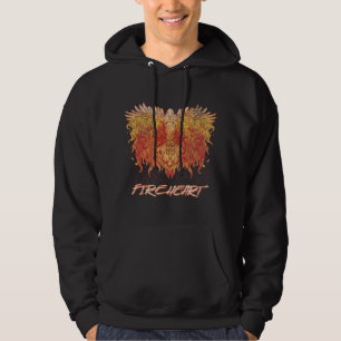 Feuerherz Phoenix Bird Fire Liebe Mythische Magie Hoodie
