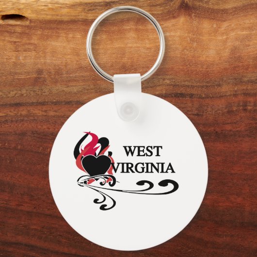 Feuerherz West Virginia Schlüsselanhänger (Vorderseite)