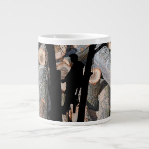 Feuerholz für Winterfotografie Jumbo-Tasse