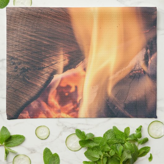 Feuerholz Geschirrtuch (Gefaltet)