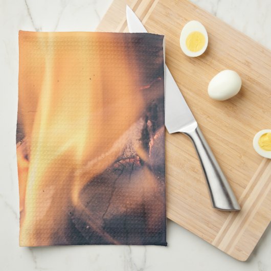 Feuerholz Geschirrtuch (Viertel Falte)