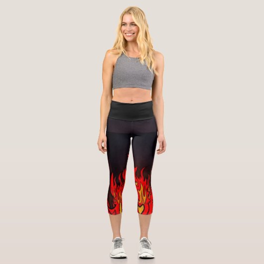 Feuerhose Capri Leggings (Vorderseite)