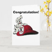 Feuerhund, Gratulation! Karte (Gelbe Blume)