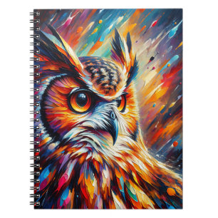 Feuerhütende Waldkunst – Expressionistischer Wald Notizblock