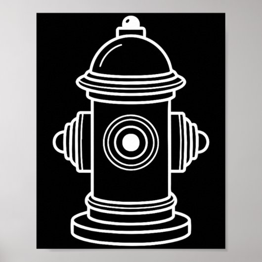 Feuerhydrant Feuerwehrmann Faulenzer Halloween Poster (Vorne)