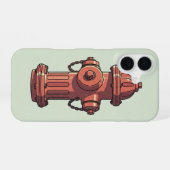 Feuerhydrant Minimal iPhone 16 Hülle (Rückseite (Horizontal))