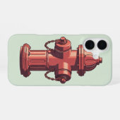 Feuerhydrant Minimal iPhone 16 Hülle (Rückseite (Horizontal))