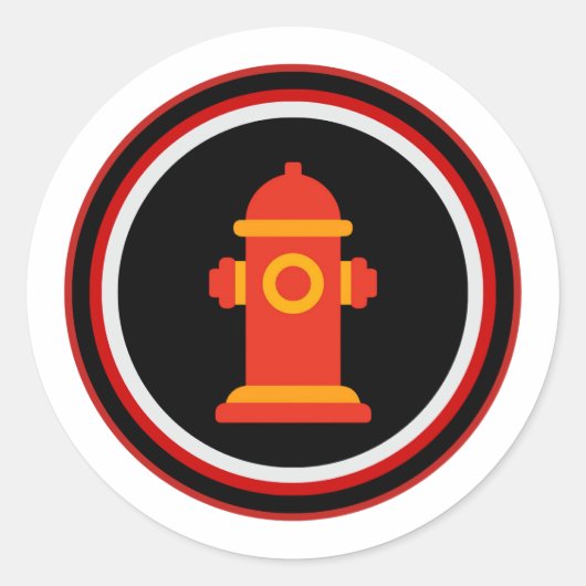 Feuerhydrant-Party-Aufkleber Runder Aufkleber (Vorderseite)