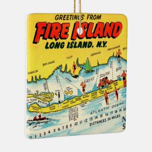 Feuerinsel Farbenfrohe Karte Keramikornament (Rechts)