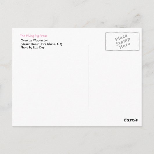 'Feuerinsel farbige Wagen' Postkarte (Rückseite)