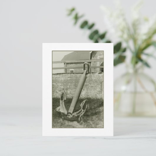 Feuerinsel Leuchtturm Ankerkarte Postkarte (Stehend Vorderseite)