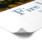 'Feuerinsel-Leuchtturm bei Sunset' Poster (Ecke)