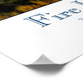 'Feuerinsel-Leuchtturm bei Sunset' Poster (Ecke)
