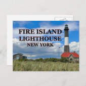 Feuerinsel-Leuchtturm, New York Postcard Postkarte (Vorne/Hinten)