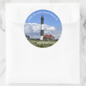Feuerinsel Leuchtturm, New York Round Stickers (Tasche)