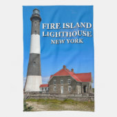 Feuerinsel Leuchtturm, New York Teetuch Geschirrtuch (Vertikal)