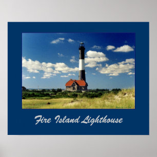 Feuerinsel Leuchtturm Poster