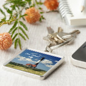 Feuerinsel Leuchtturm Premium Schlüsselanhänger (Seite)