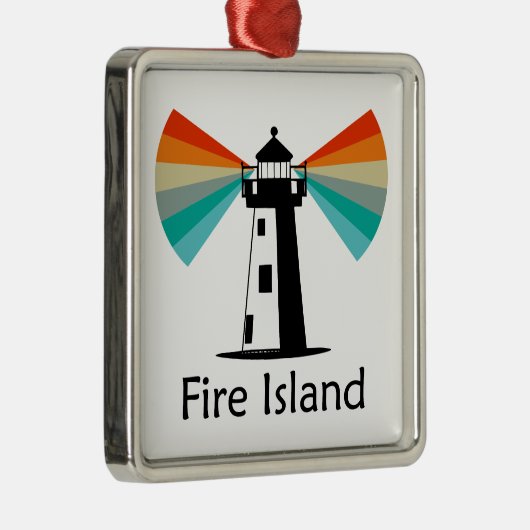 Feuerinsel Leuchtturm Rainbow Ornament Aus Metall (Rechts)