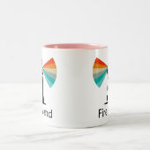 Feuerinsel Leuchtturm Rainbow Zweifarbige Tasse (Mittel)