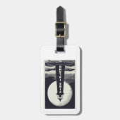 Feuerinsel Lighthouse New York Moon Gepäckanhänger (Vorderseite vertikal)