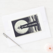 Feuerinsel Lighthouse New York Moon Rechteckiger Aufkleber (Umschlag)