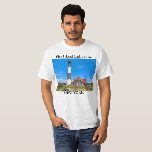 Feuerinsel Lighthouse, New Yorker T - Shirt (Vorne ganz)