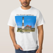 Feuerinsel Lighthouse, New Yorker T - Shirt (Vorderseite)