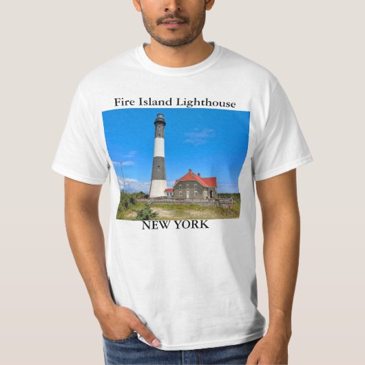 Feuerinsel Lighthouse, New Yorker T - Shirt (Vorderseite)