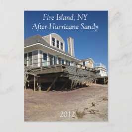 Feuerinsel NY nach Hurrikan Sandy 2012 Postkarte