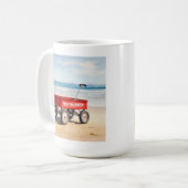 Feuerinsel Roter Wagen Sandstrand LI New York Kaffeetasse (Vorderseite Links)