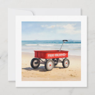 Feuerinsel Roter Wagen Sandstrand LI New York Karte