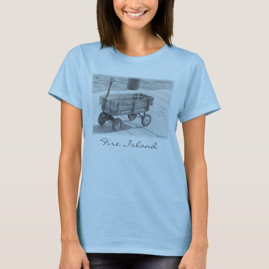 'Feuerinsel Wagon' Ladys' T - Shirt (Vorderseite)