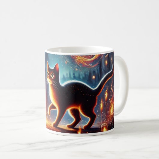 Feuerkatze Kaffeetasse (VorderseiteRechts)