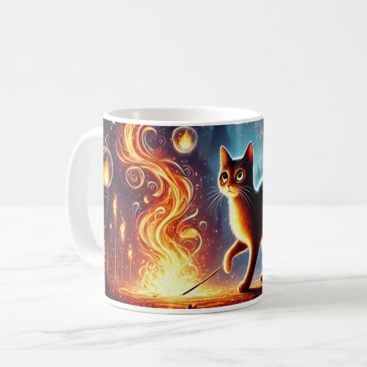 Feuerkatze Kaffeetasse (Vorderseite Links)