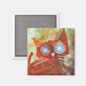 Feuerkatze Magnet (Vorderseite/Rückseite)